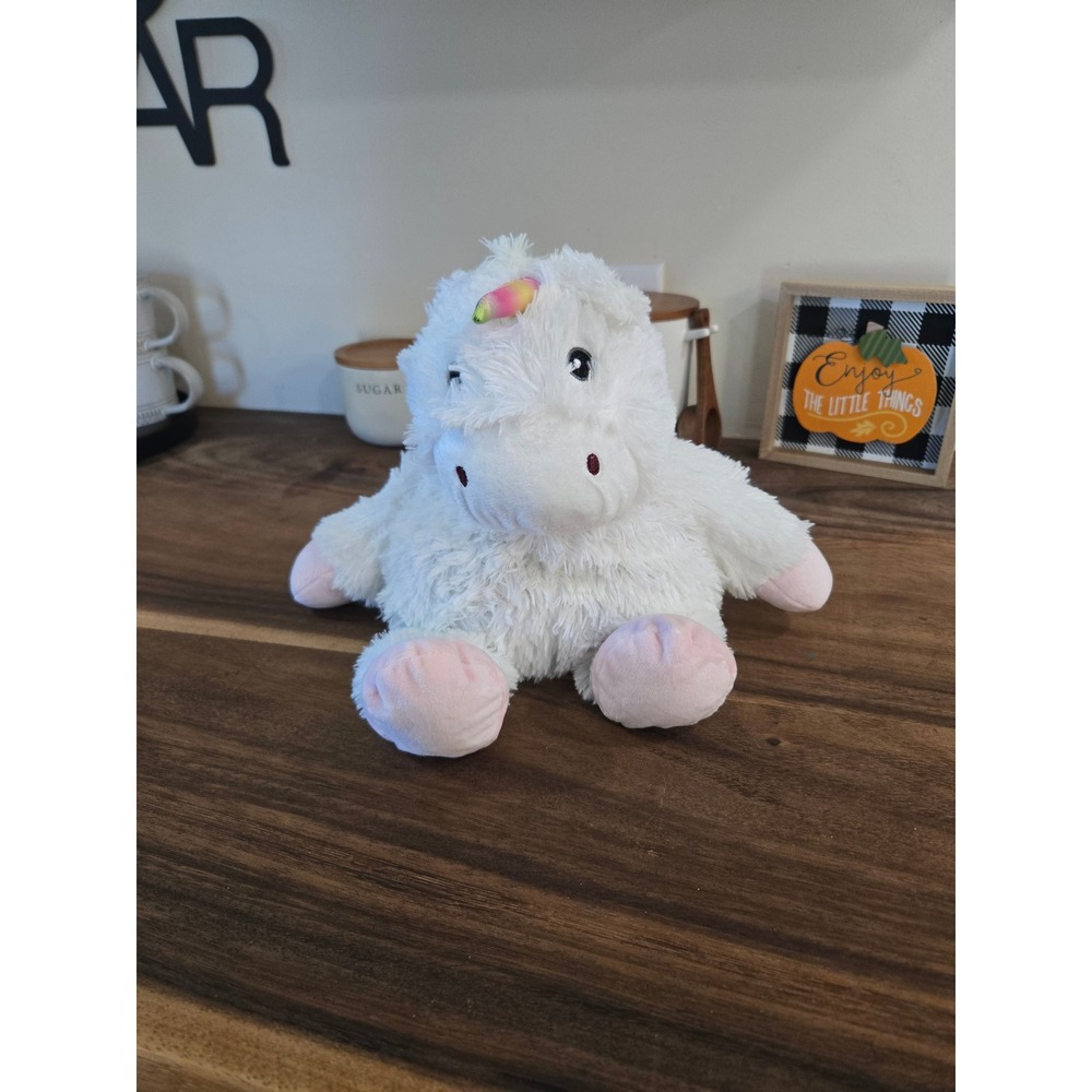 Intelex Warmies White Unicorn Microwaveable Lavender Scented Weighted Plush Toy
